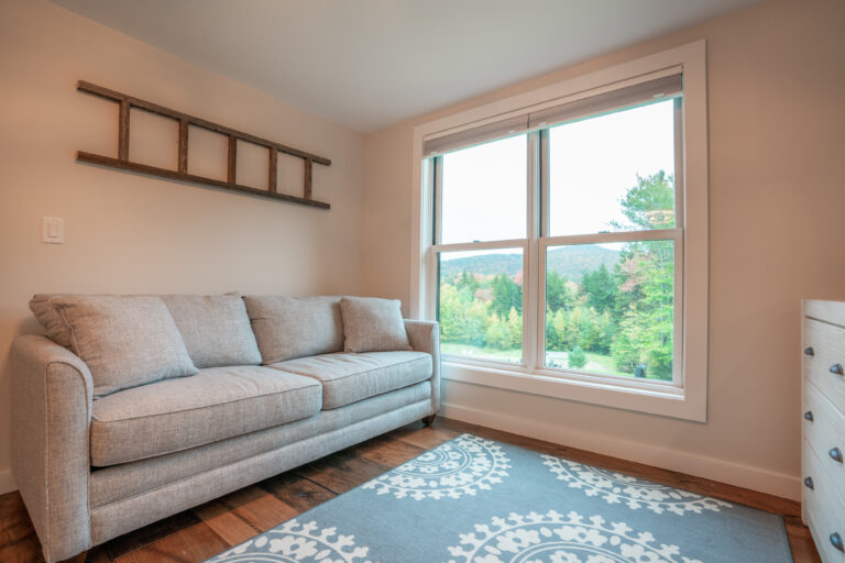 Bedroom sitting area with a views