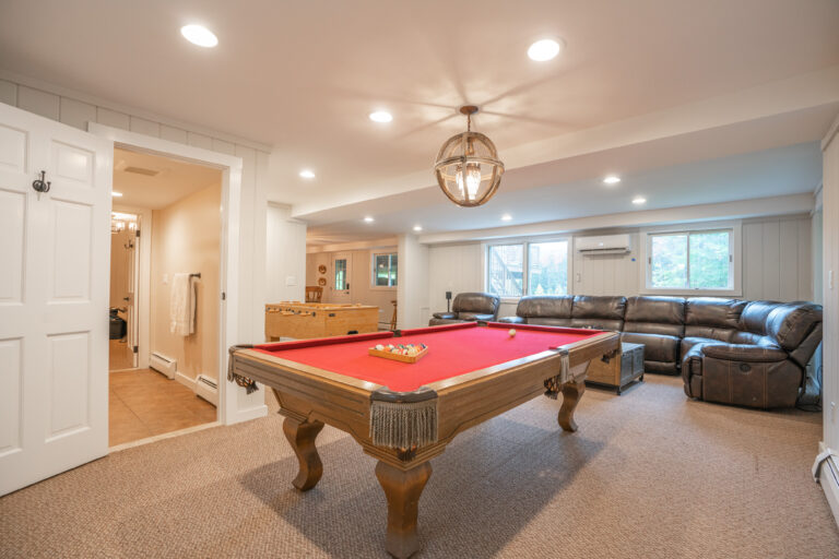 Game room with pool and foosball